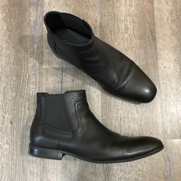 calvin klein black chelsea boots